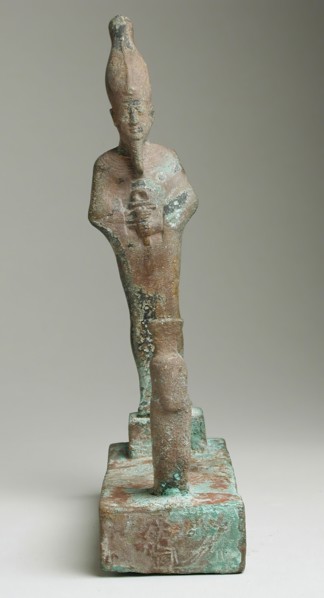Group Figurine of Osiris Facing a Squatting Goddess (image 2 of 2), 26th-31st Dynasty (664-332 BCE). Creator: Unknown.