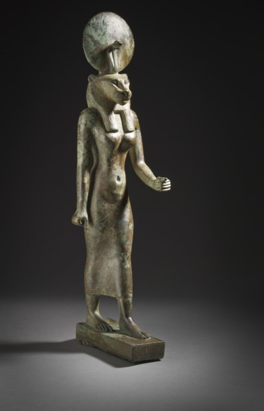 Figurine of the Goddess Wadjet, between c.664 and c.525 B.C.. Creator: Unknown.