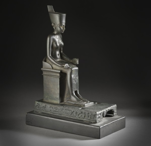 Seated Statuette of the Goddess Neith, 711-323 B.C.. Creator: Unknown.