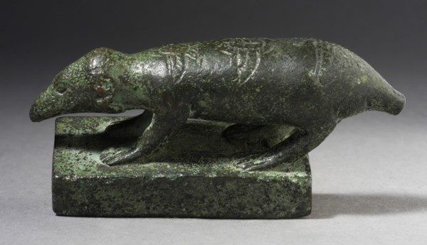 Ichneumon Mongoose Figurine, Probably Ptolemaic Period (323-30 BCE). Creator: Unknown.