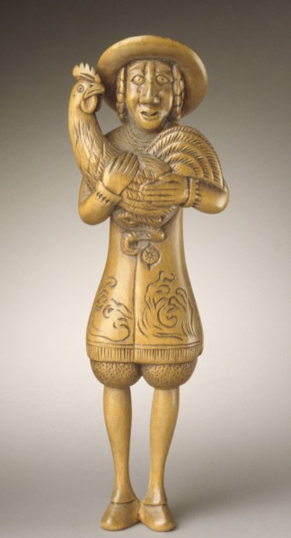 Dutchman Holding Rooster, 18th century. Creator: Unknown.