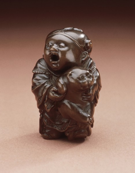 Chinese Boy with Puppy, Mid-19th century. Creator: Unknown.