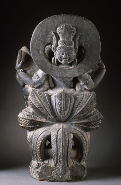 Vishnu and Shri Lakshmi on Garuda, 11th century. Creator: Unknown.