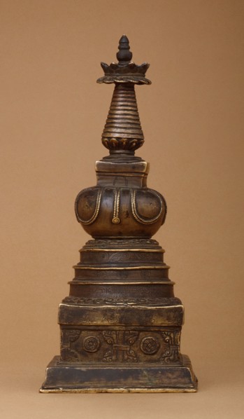 Stupa (Tibetan: Chöten) with Relics (image 2 of 2), 15th century. Creator: Unknown.
