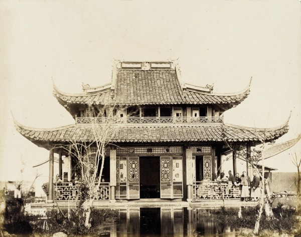 Tea Room on Water, 1860. Creator: Felice Beato.