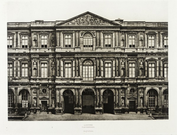 Louvre, cour intèrieure, c.1856. Creator: Edouard Baldus.