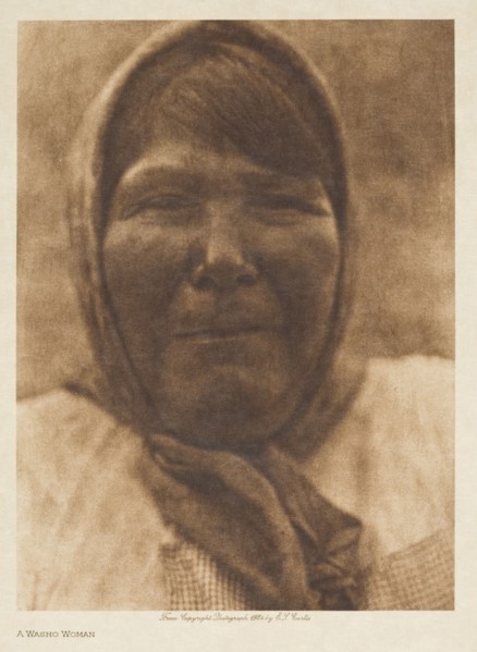 A Washo Woman, 1924. Creator: Edward Sheriff Curtis.