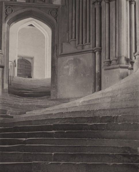 A Sea Of Steps -- Wells Cathedral (image 1 of 3), 1903. Creator: Frederick Henry Evans.