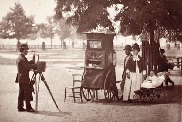 Photography On The Common, Printed 1870s. Creator: John Thomson.