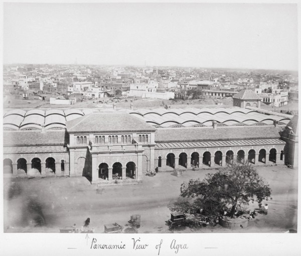 Panoramic View of Agra, Late 1860s. Creator: Samuel Bourne.