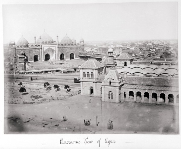 Panoramic View of Agra, Late 1860s. Creator: Samuel Bourne.