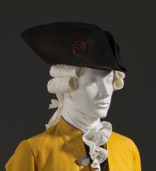 Tricorne hat, Europe or America, beaver fur, c.1780. Creator: Unknown.