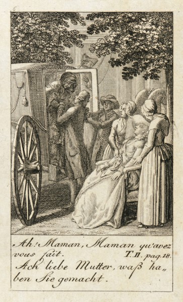 Illustration for 'Caroline of Lichtfield', 1786. Creator: Daniel Nikolaus Chodowiecki.