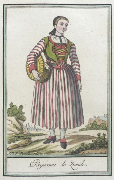 Costumes de Différents Pays, 'Paysanne de Zurich', c1797. Creators: Jacques Grasset de Saint-Sauveur, LF Labrousse.