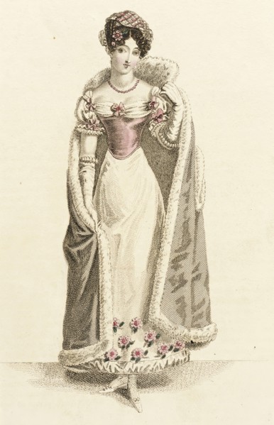 Fashion Plate (Opera Costume), 1820. Creator: John Bell.