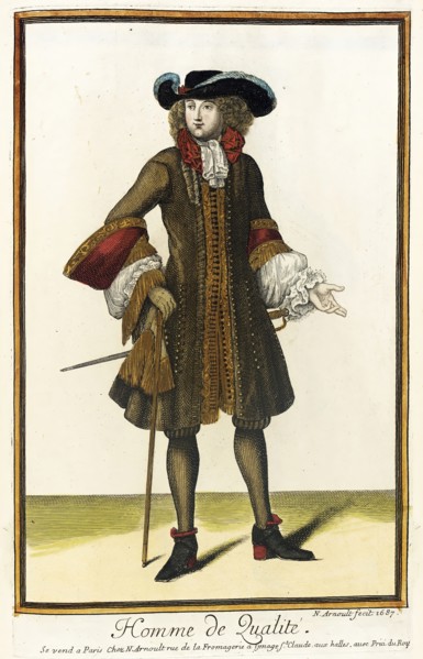 Recueil des modes de la cour de France, 'Homme de Qualité', 1687. Creator: Nicolas Arnoult.