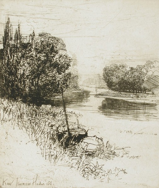 Kew Ait, 1864. Creator: Francis Seymour Haden.