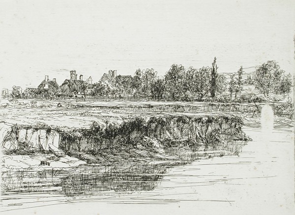 Sonning Bank, 1865. Creator: Francis Seymour Haden.