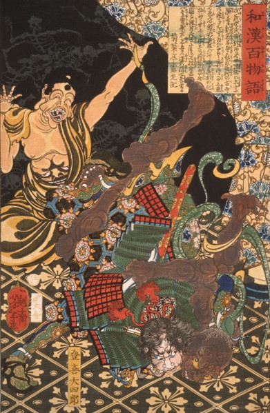 Toki Daishiro Fighting the Demon, 1865. Creator: Tsukioka Yoshitoshi.