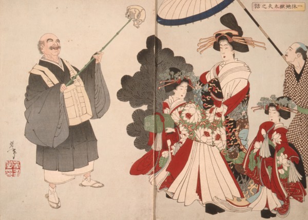 The Story of the Courtesan Jigokudayu and Priest Ikkyu, 1886. Creator: Tsukioka Yoshitoshi.