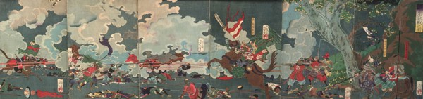 The Great Battle at Sekigahara, 1868. Creator: Tsukioka Yoshitoshi.