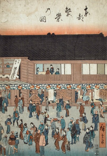 Nakamuraza Kabuki Theatre (image 1 of 3), 1854. Creator: Ando Hiroshige.