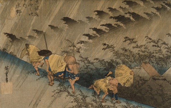 Sudden Shower at Shono, 19th century. Creator: Ando Hiroshige.