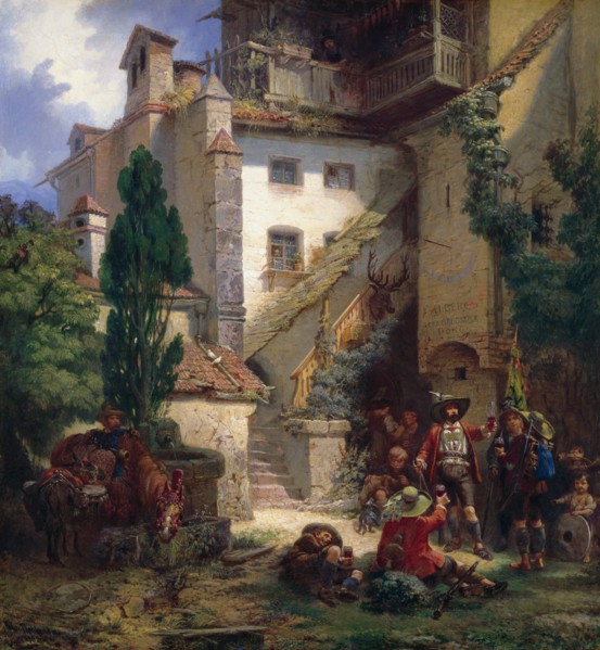 Marksmen in Merano, 1862. Creator: Johan Christoffer Boklund.