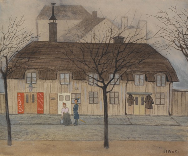 Servant-Girl and Policeman, 1905. Creator: Ivar Arosenius.