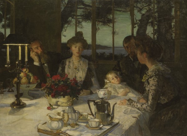 Talking in the Twilight, late 19th-early 20th century. Creator: Lucien Simon.