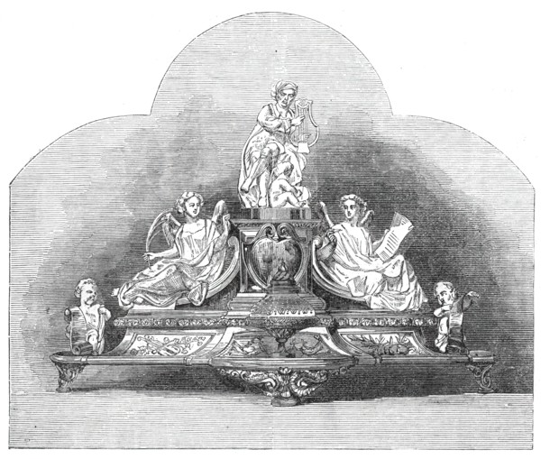 Silver inkstand recently presented to Mr. Costa, 1860. Creator: Unknown.