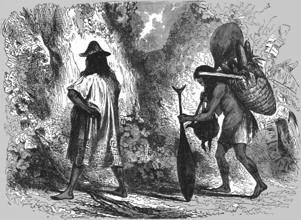'A Panos Indian and his Wife on a Journey; Lima and the Andes', 1875. Creator: Unknown.