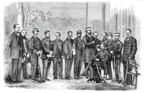 Sir Hope Grant and the staff of the British Expedition in China..., 1860. Creator: Unknown.