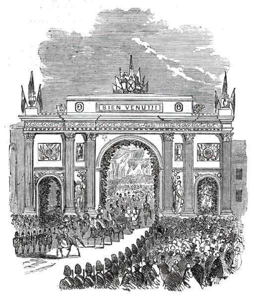 The Prince of Wales at Montreal - Arch at the head of M'Gill Street, 1860. Creator: Unknown.