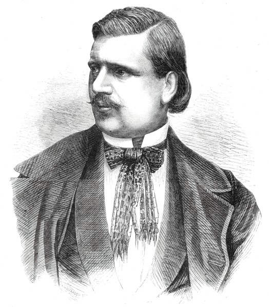Antonio Giuglini, the Great Singer - from a photograph by Herbert Watkins, 1860. Creator: Unknown.