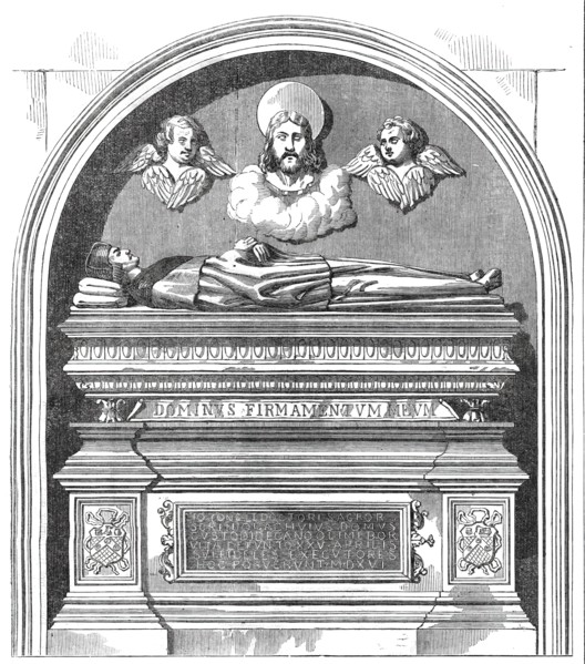 Monument to Dr. John Yonge, by Torrigiani, in the Rolls Chapel, 1860. Creator: Unknown.