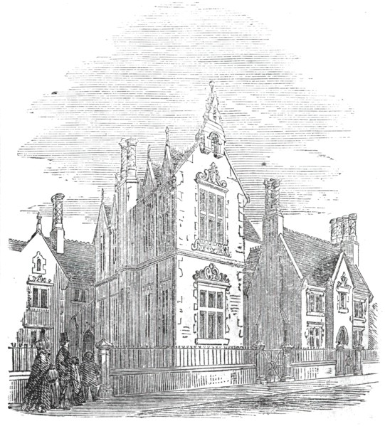 St. Chad's new schools, Shrewsbury, 1860. Creator: Unknown.