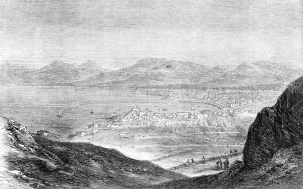 Palermo, from Mount Pellegrino - from a drawing by the Rev. S.C. Malan, 1860. Creator: Unknown.