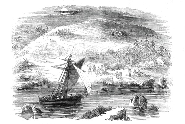 The North Atlantic Telegraph - The Telegraph Expedition Company camping in Labrador, 1860. Creator: Unknown.