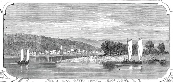 Gates Town, River St. John, 1860. Creator: Smyth.