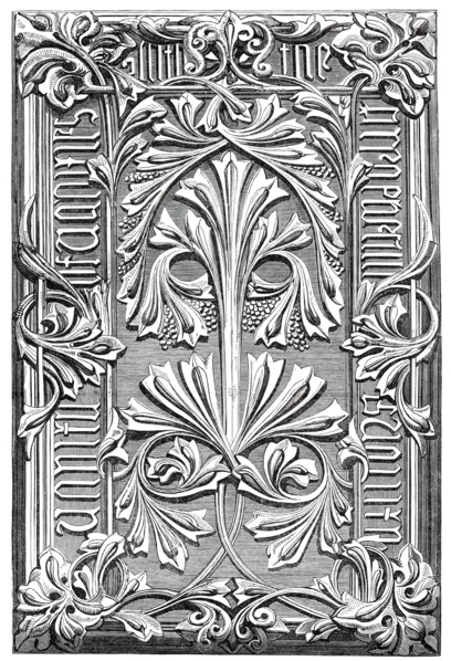 A book cover formed by Martin's Ceramic Papier-maché process, 1860. Creator: Unknown.