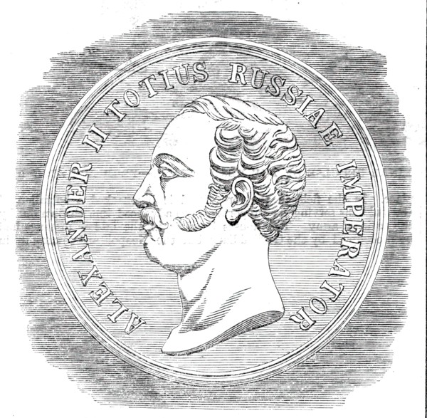 The Russian Gold Medal of Merit, 1860. Creator: Unknown.