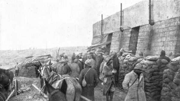 'Notre offensive du 15 decembre 1916; Un poste de commandement pendant la bataille', 1916. Creator: Unknown.