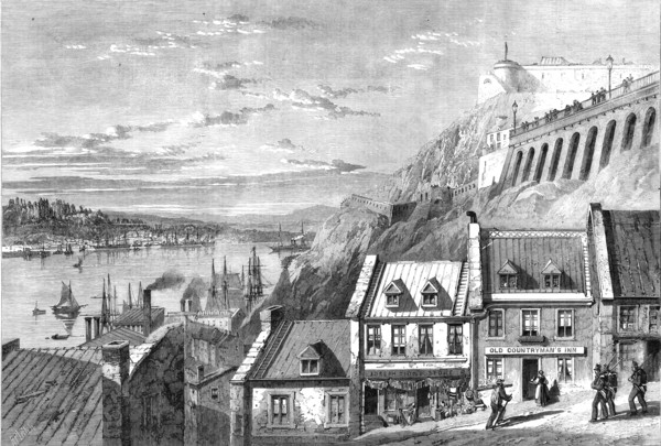 The Visit of the Prince of Wales to Canada - the Citadel of Quebec, from Prescott Gate...., 1860. Creator: Richard Principal Leitch.