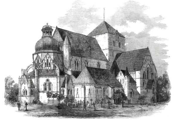 The Cathedral at Drontheim, in which the Monarchs of Saxony are crowned, 1860. Creator: Unknown.
