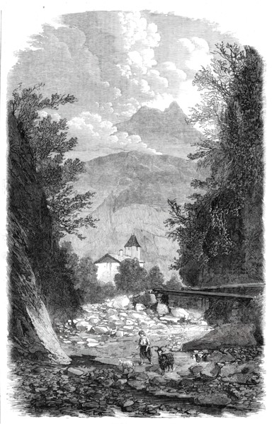 The Gorge of Sallenches, Savoy, 1860. Creator: Jean Adolphe Beauce.