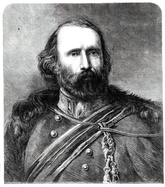 General Garibaldi - from a portrait by Orsani, 1860. Creator: Smyth.