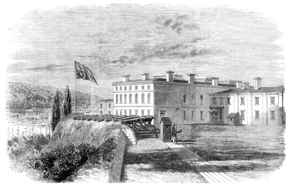 The Parliament Buildings, Quebec, the official residence of the Prince of Wales during his..., 1860. Creator: T. H. W..