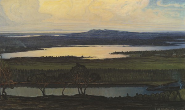 Summer Night. Study, late 19th-early 20th century. Creator: Otto Hesselbom.