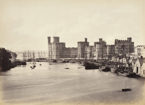 Carnarvon Castle & Mouth Of River (578), Printed 1860 circa. Creator: Francis Bedford.
